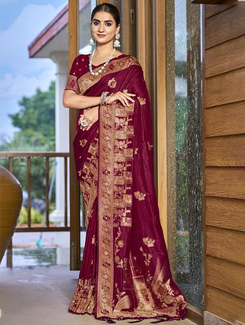 women self design banarasi saree with blouse - 21671339 - Standard Image - 0