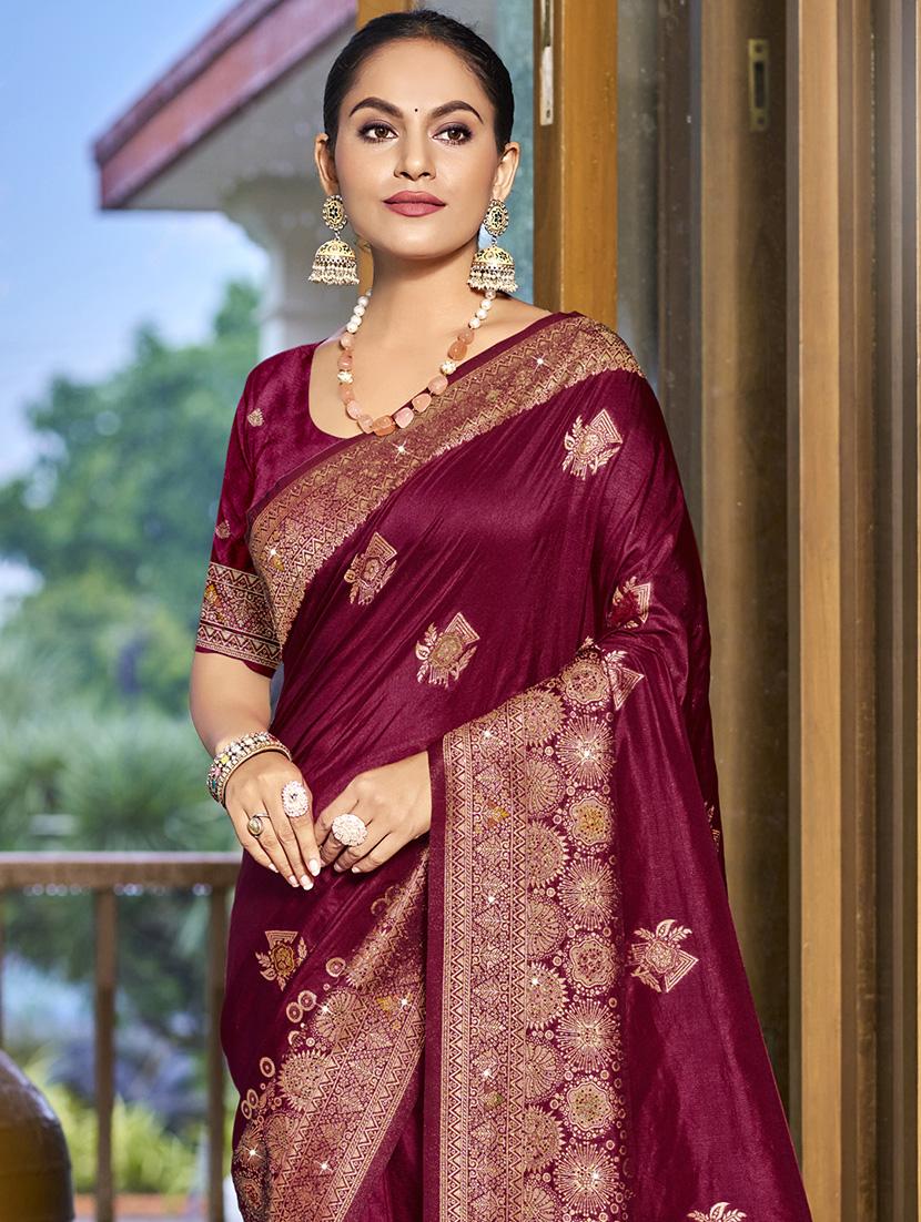 women self design banarasi saree with blouse - 21671341 -  Standard Image - 1