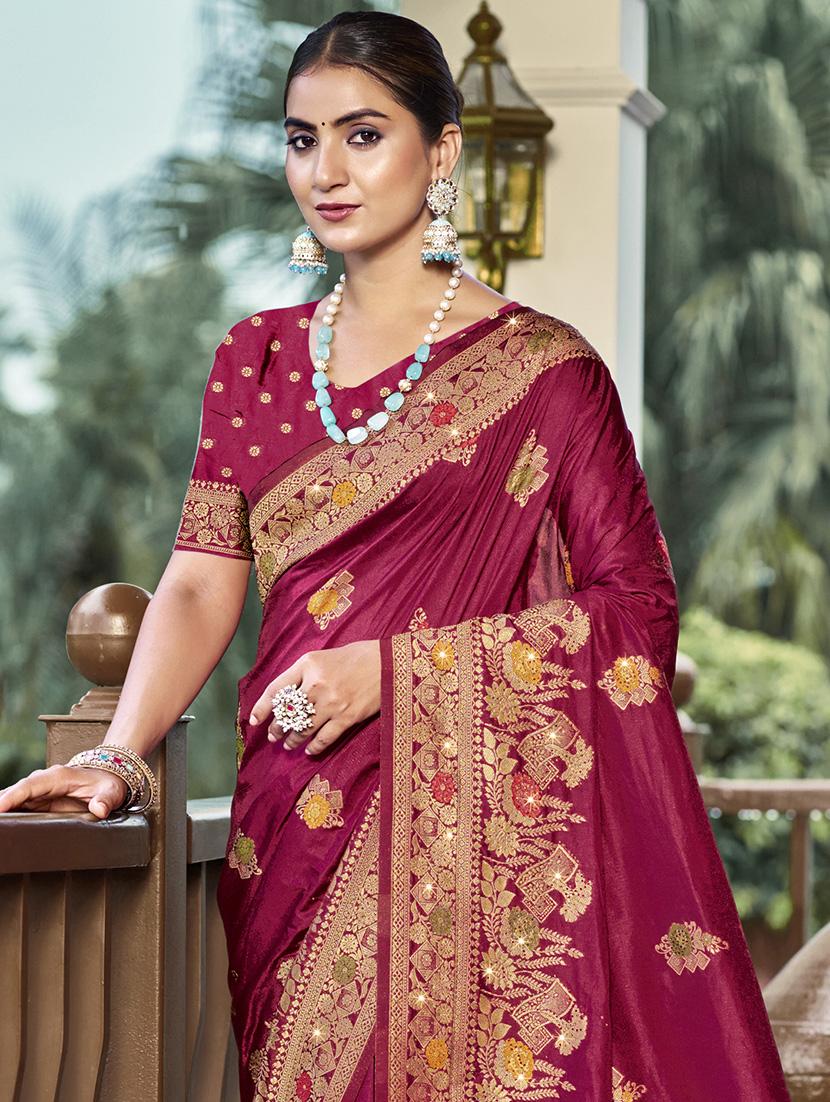 women self design banarasi saree with blouse - 21671347 -  Standard Image - 1