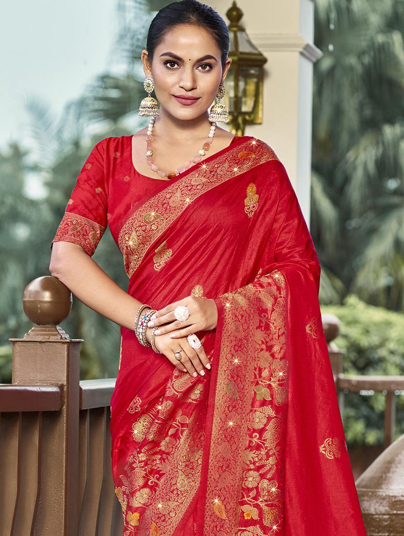 women self design banarasi saree with blouse - 21671348 - Standard Image - 1