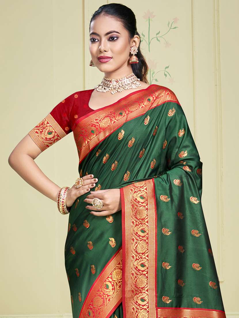 women self design banarasi saree with blouse - 21671351 -  Standard Image - 1