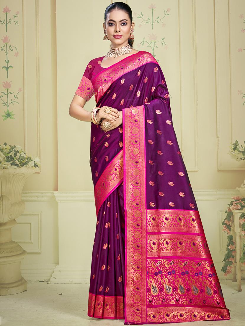 women self design banarasi saree with blouse - 21671352 - Zoom Image - 0