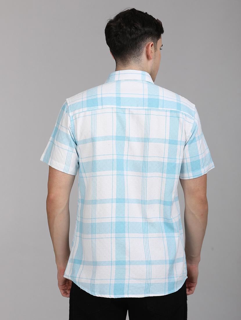 men checkered collared casual shirt - 21671380 - Standard Image - 1