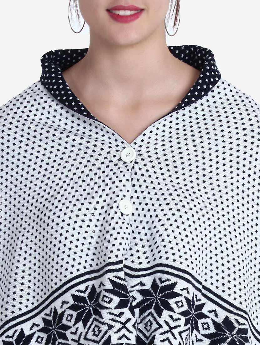 women white self designed poncho - 21671956 -  Standard Image - 4