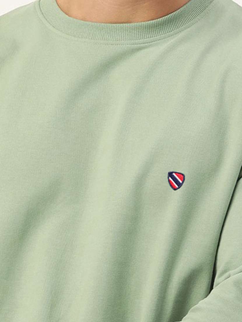 men long sleeve plain sweatshirt - 21672151 -  Standard Image - 4