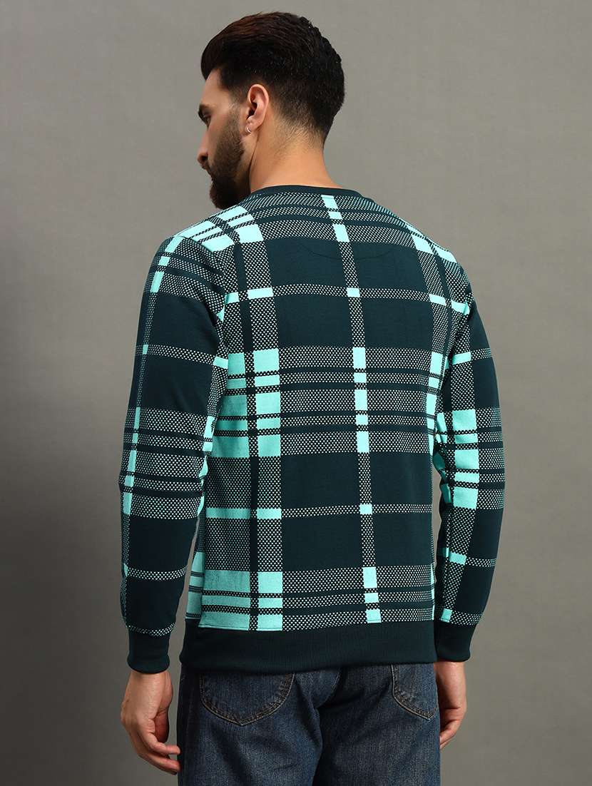 men long sleeve checkered sweatshirt - 21672155 -  Standard Image - 1