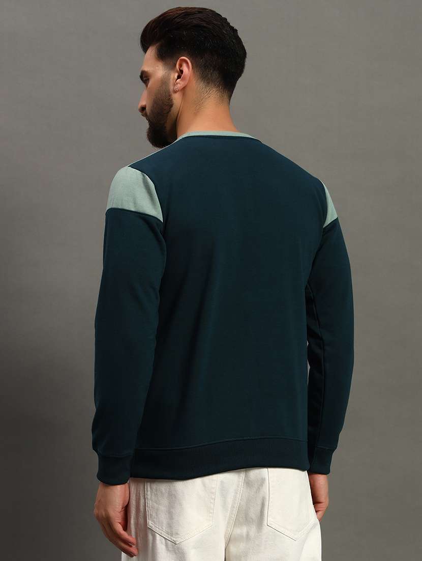 men long sleeve color block sweatshirt - 21672157 -  Standard Image - 1