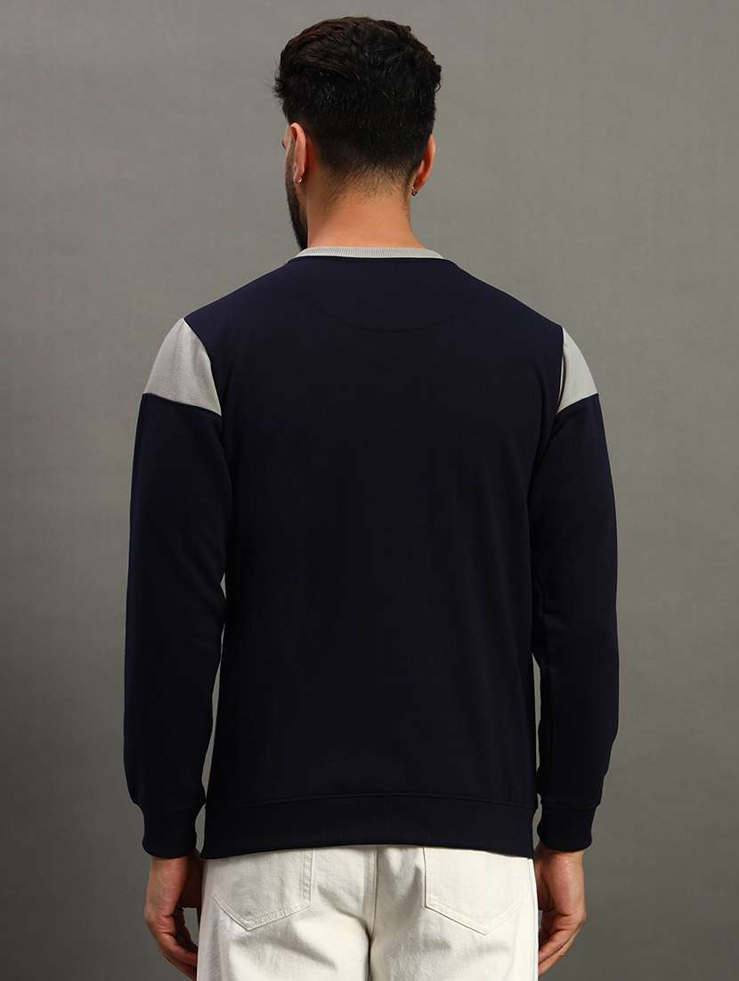 men long sleeve color block sweatshirt - 21672158 -  Standard Image - 1