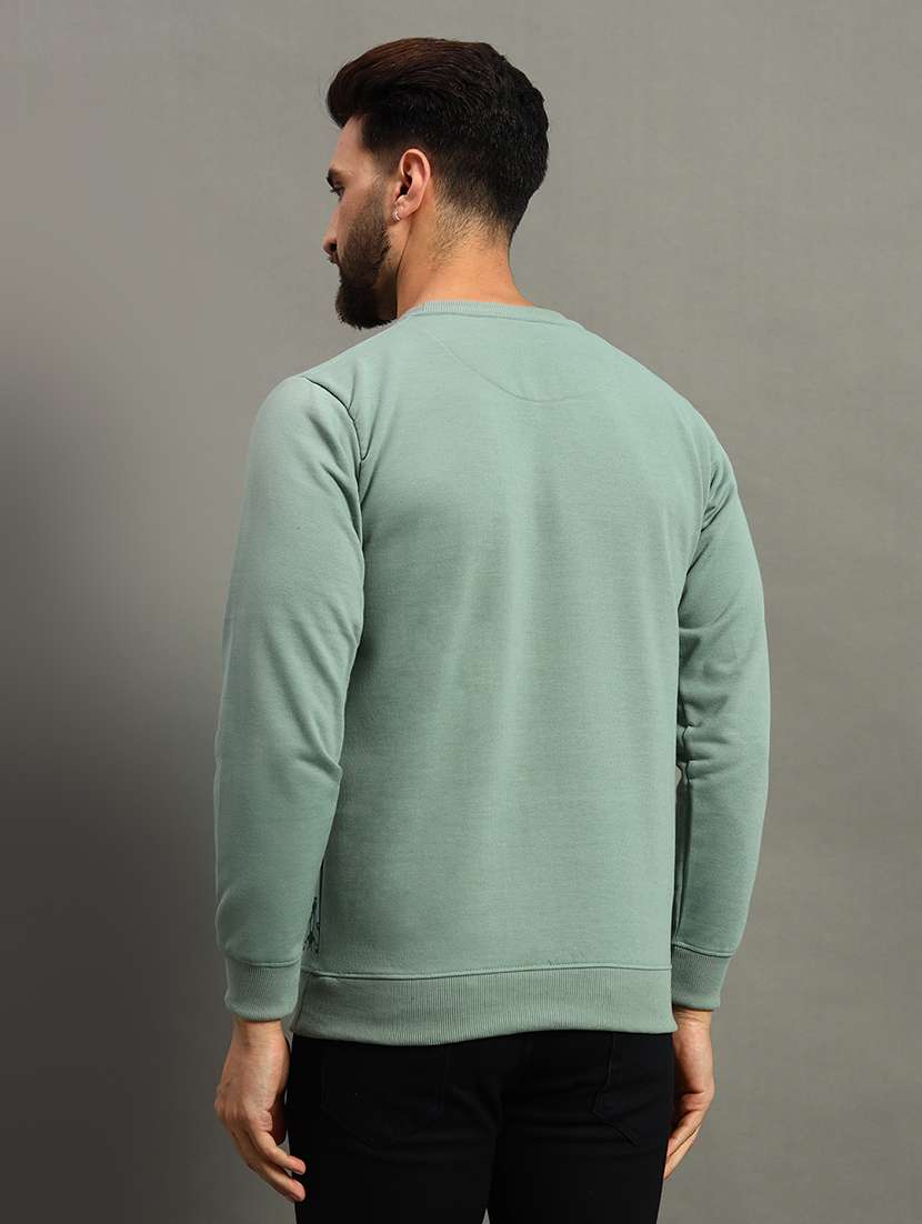 men long sleeves front print sweatshirt - 21672160 -  Standard Image - 1