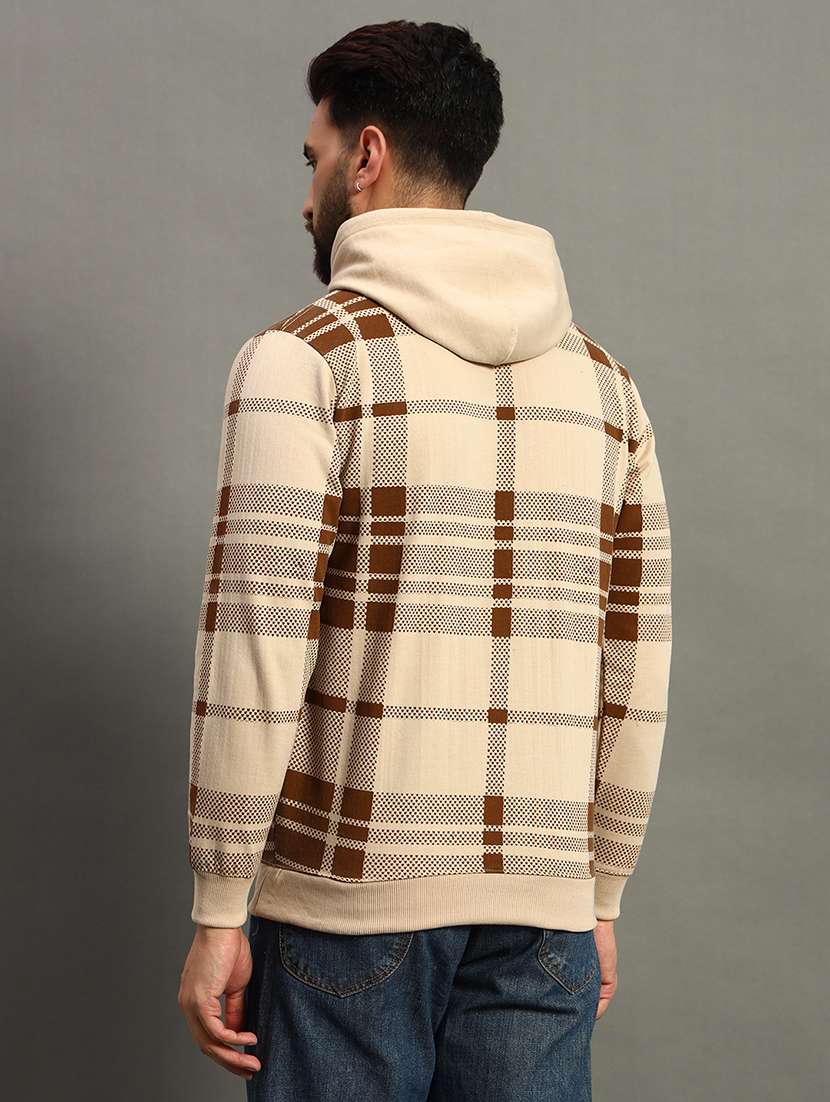 men long sleeve checkered sweatshirt - 21672162 -  Standard Image - 1