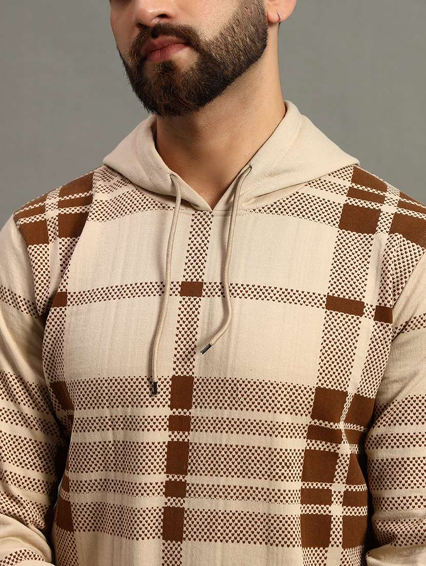 men long sleeve checkered sweatshirt - 21672162 -  Standard Image - 4