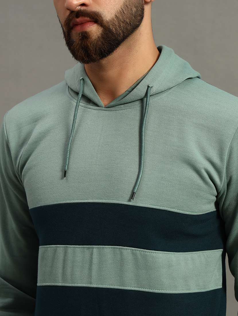 men long sleeve color block sweatshirt - 21672165 -  Standard Image - 4