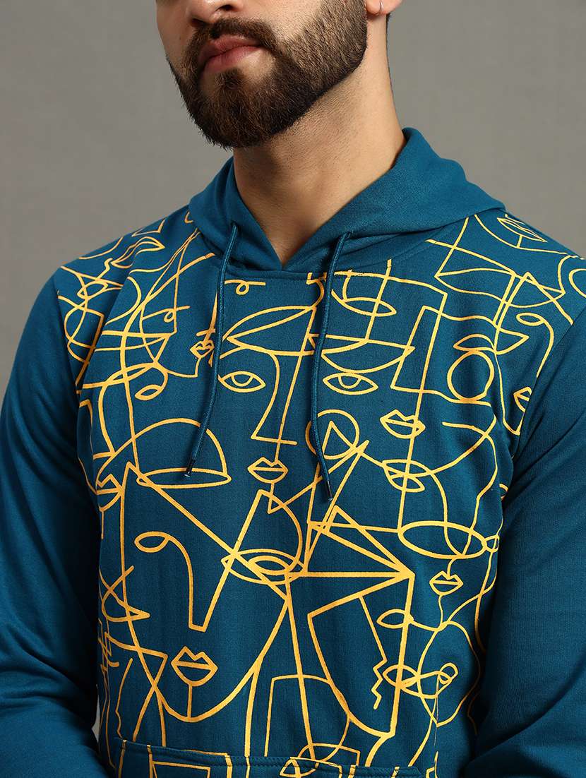 men long sleeves front print sweatshirt - 21672171 -  Standard Image - 4