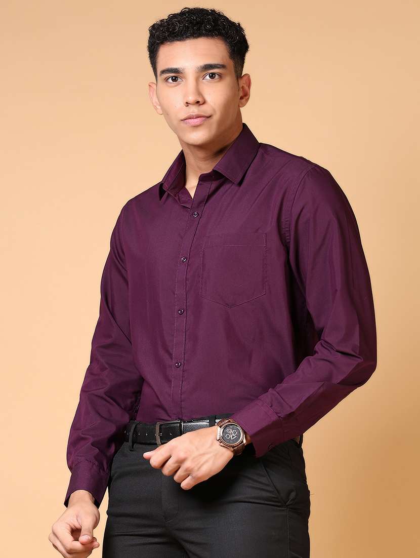 men solid long sleeve formal shirt - 21672239 - Standard Image - 1