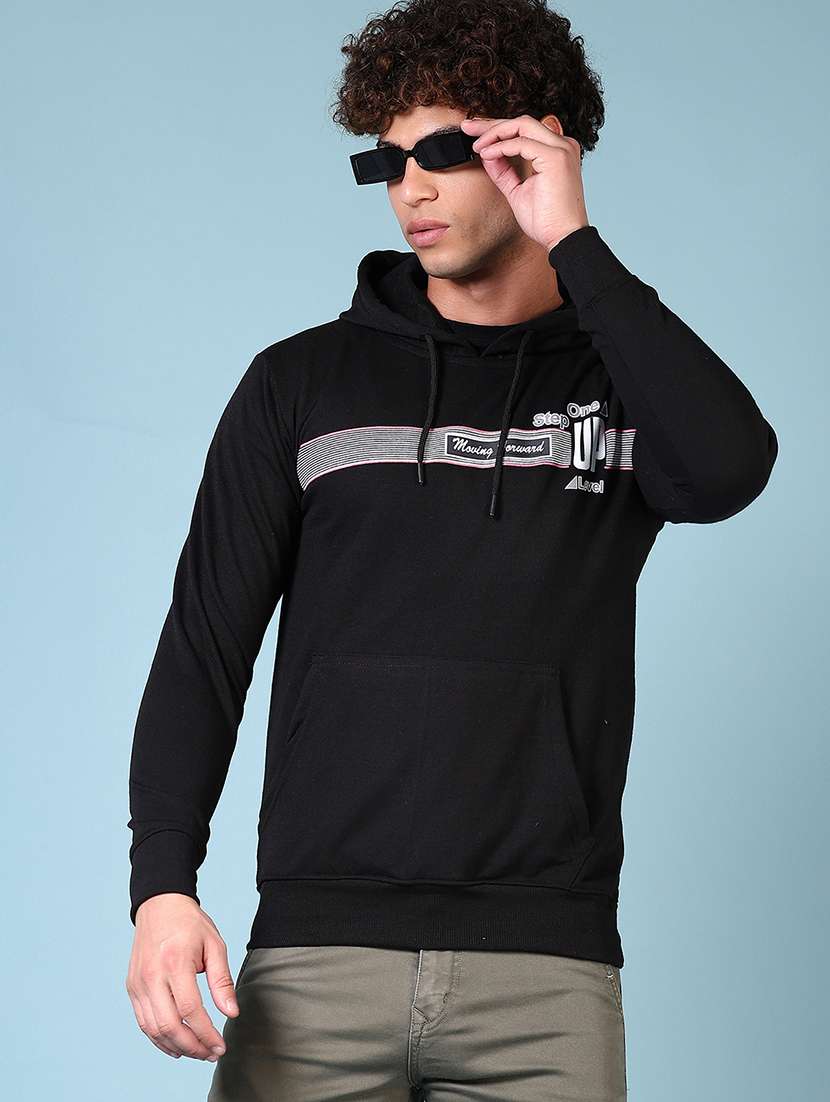 men chest print long sleeve sweatshirt