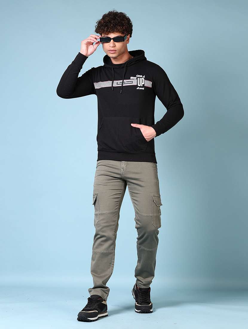 men chest print long sleeve sweatshirt - 21672272 -  Standard Image - 4