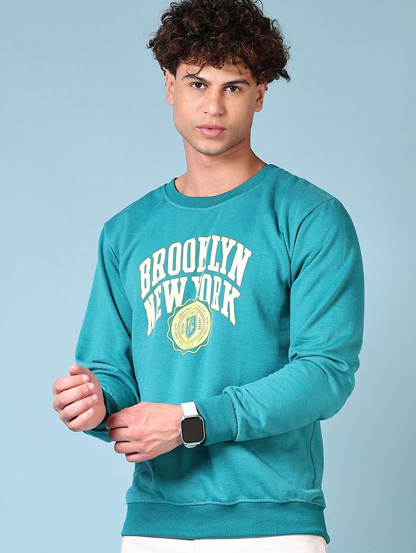 men front print long sleeve sweatshirt - 21672295 -  Standard Image - 1