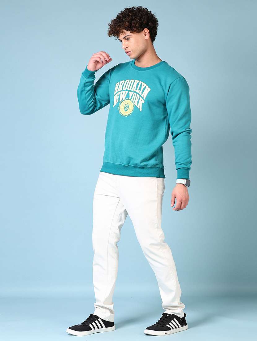 men front print long sleeve sweatshirt - 21672295 -  Standard Image - 4