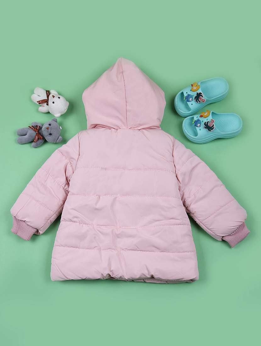 girls pink long sleeve quilted jacket - 21672341 -  Standard Image - 1