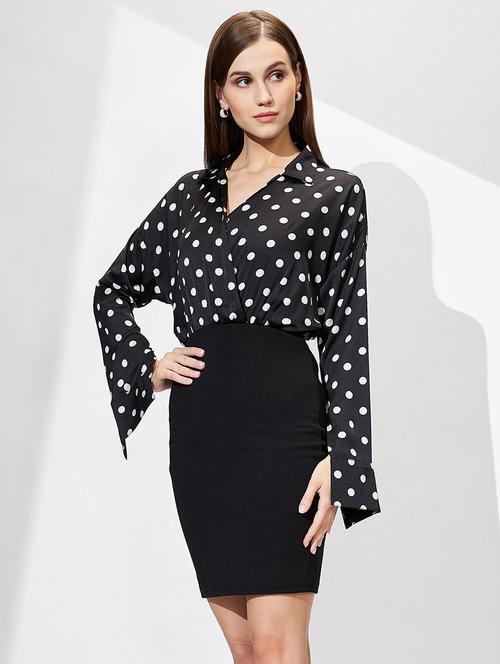 women polka dots bodycon dress - 21672391 -  Standard Image - 0
