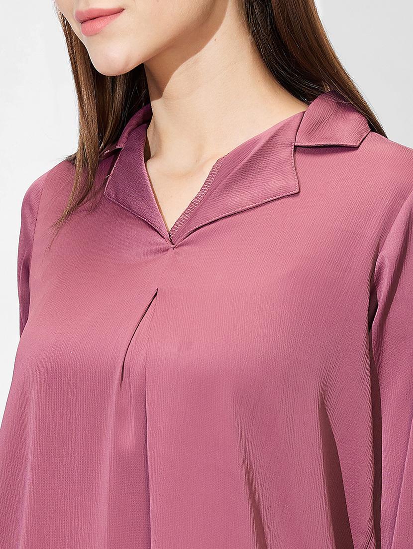pink satin shirt top - 21672396 - Standard Image - 4