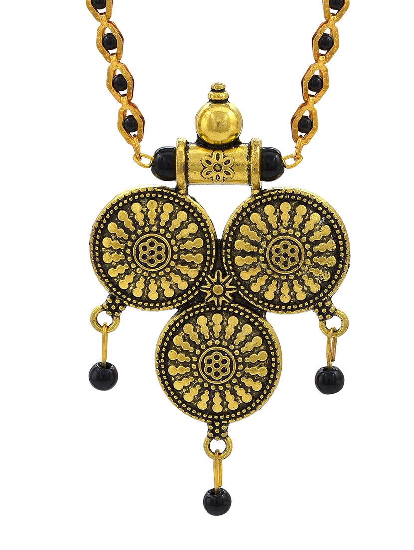 gold plated traditional mangalsutra for women - 21672788 - Standard Image - 1