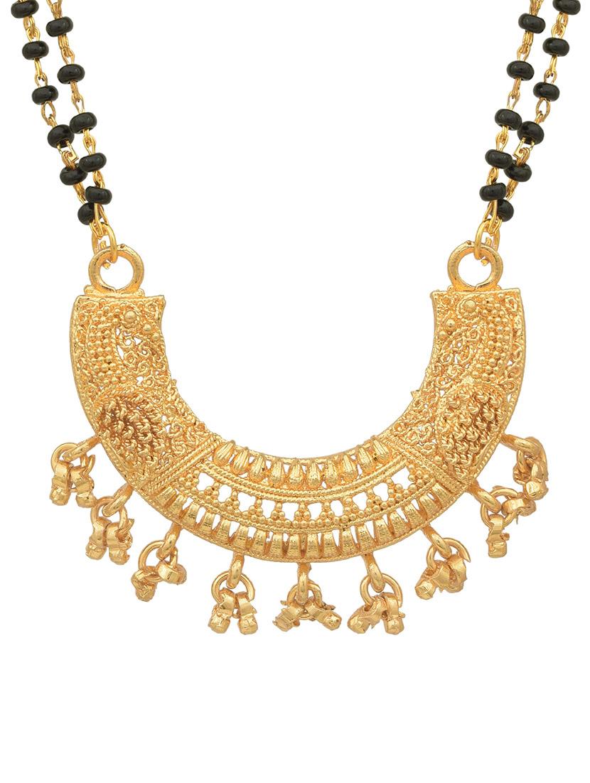 gold plated traditional mangalsutra for women - 21672815 - Standard Image - 1