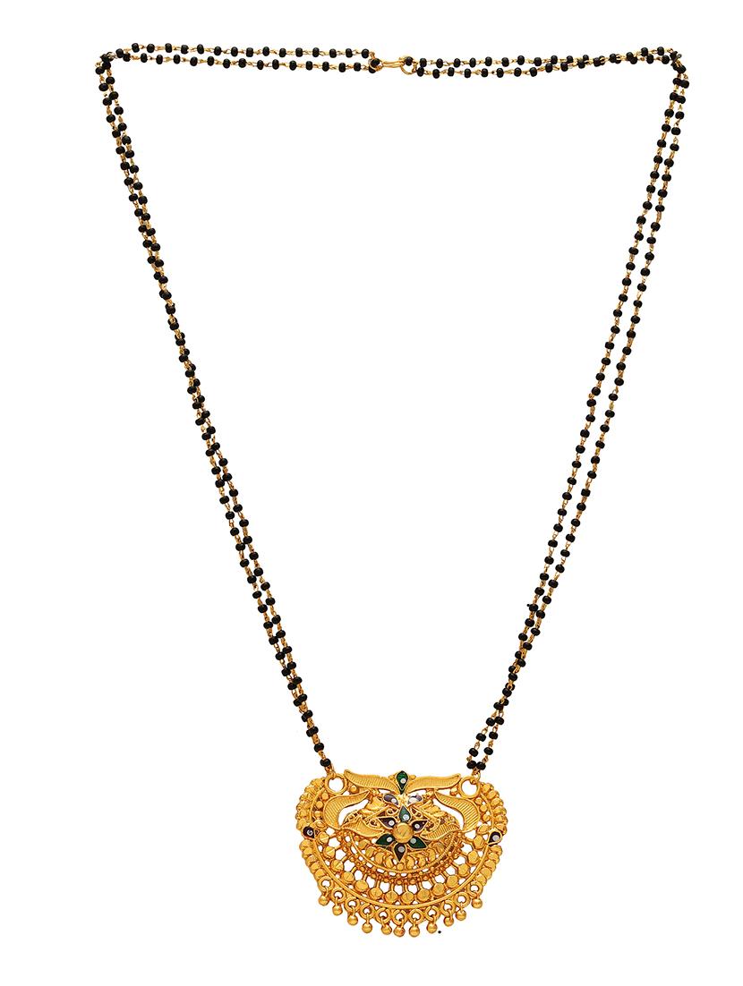 gold plated traditional mangalsutra for women - 21672817 - Standard Image - 1