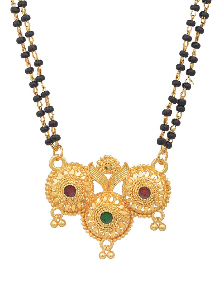 gold plated traditional mangalsutra for women - 21672843 - Standard Image - 1