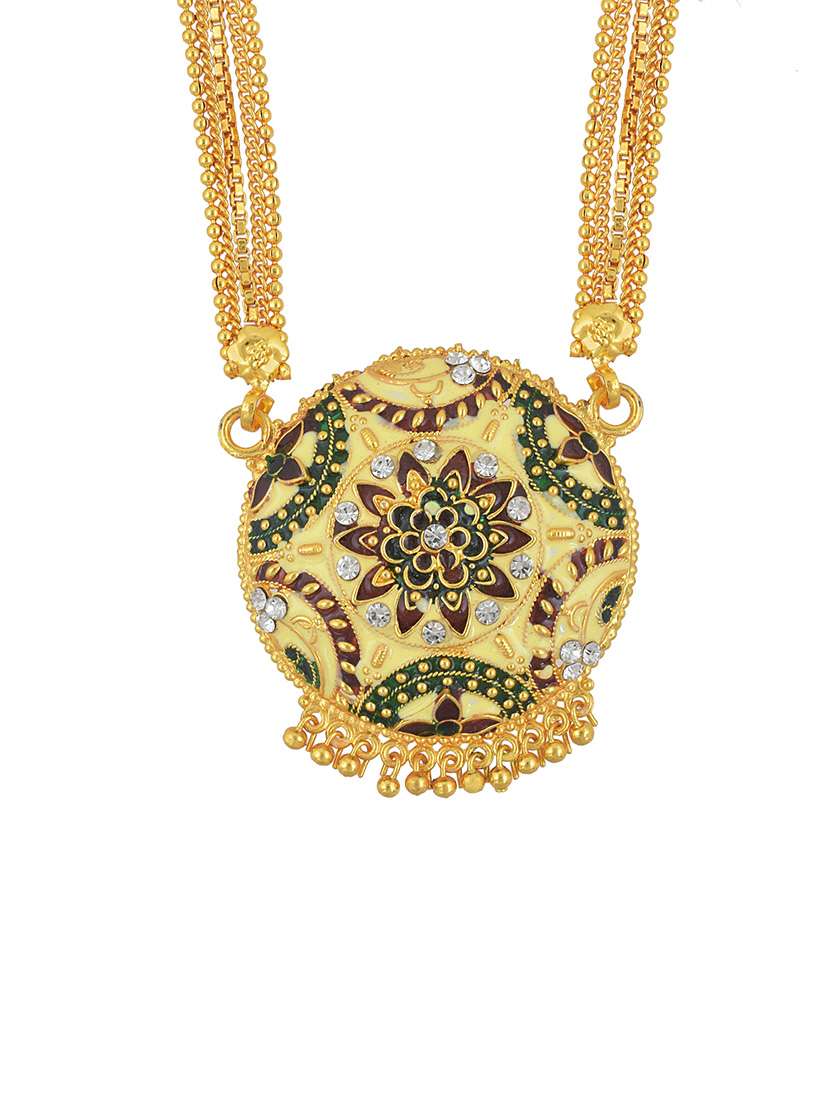 gold plated traditional mangalsutra for women - 21672850 -  Standard Image - 1