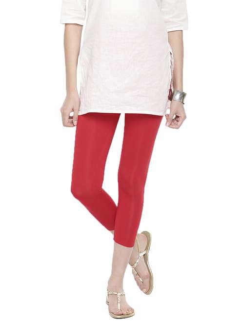 women solid calf length legging - 21672928 -  Standard Image - 0