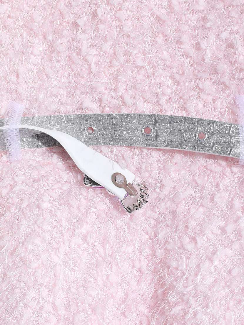 girls round neck self design woolen frock - 21672967 -  Standard Image - 4