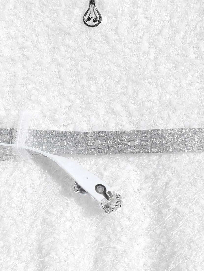 girls round neck self design woolen frock - 21672968 -  Standard Image - 4