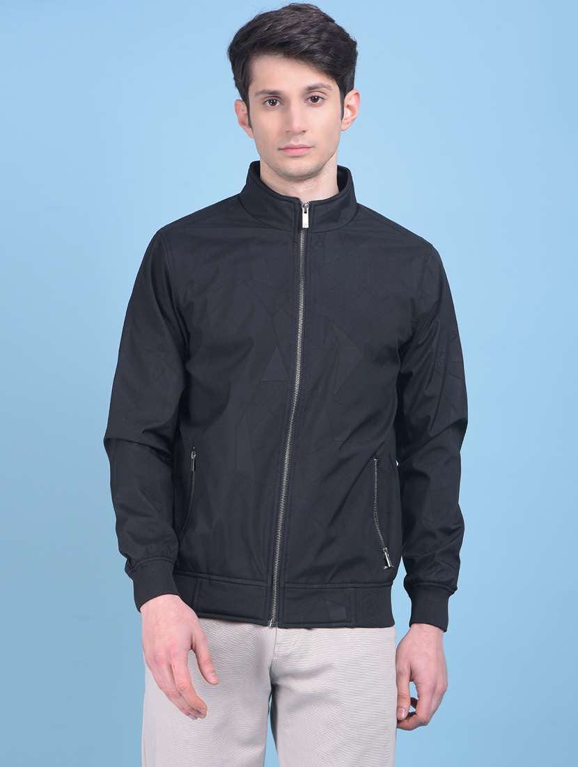 men long sleeve solid bomber jacket