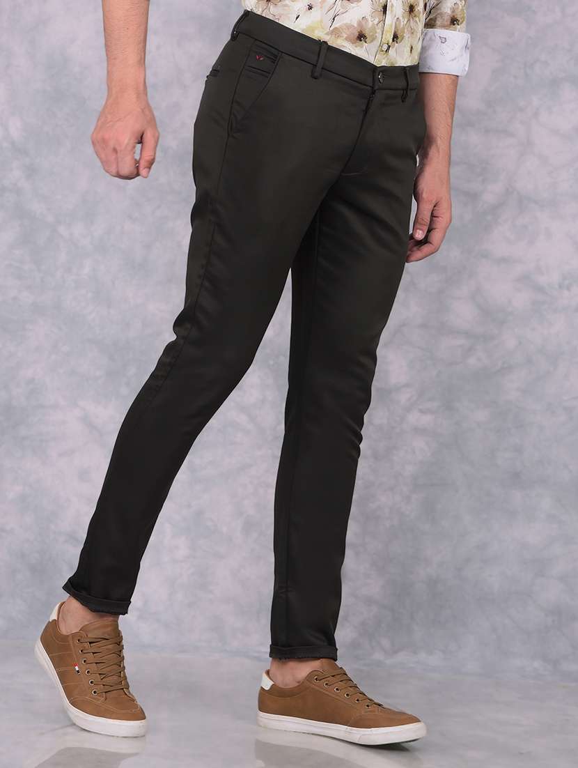 men solid mid rise chinos trouser - 21673006 -  Standard Image - 1