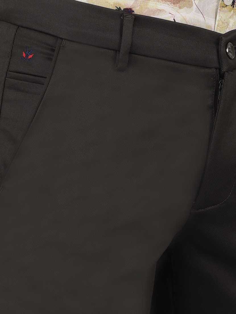 men solid mid rise chinos trouser - 21673006 -  Standard Image - 6