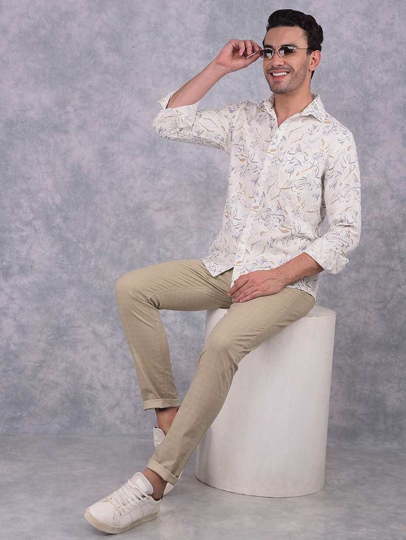 men checkered mid rise chinos trouser - 21673011 -  Standard Image - 6