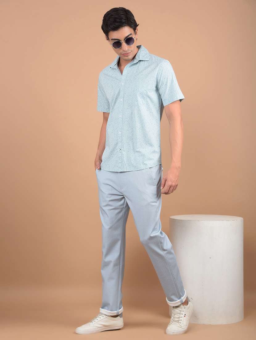 men solid mid rise chinos - 21673018 - Standard Image - 4