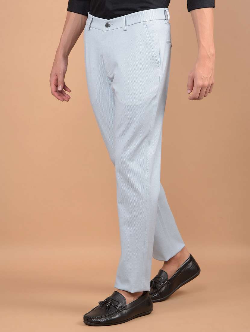 men solid mid rise chinos - 21673019 - Standard Image - 1