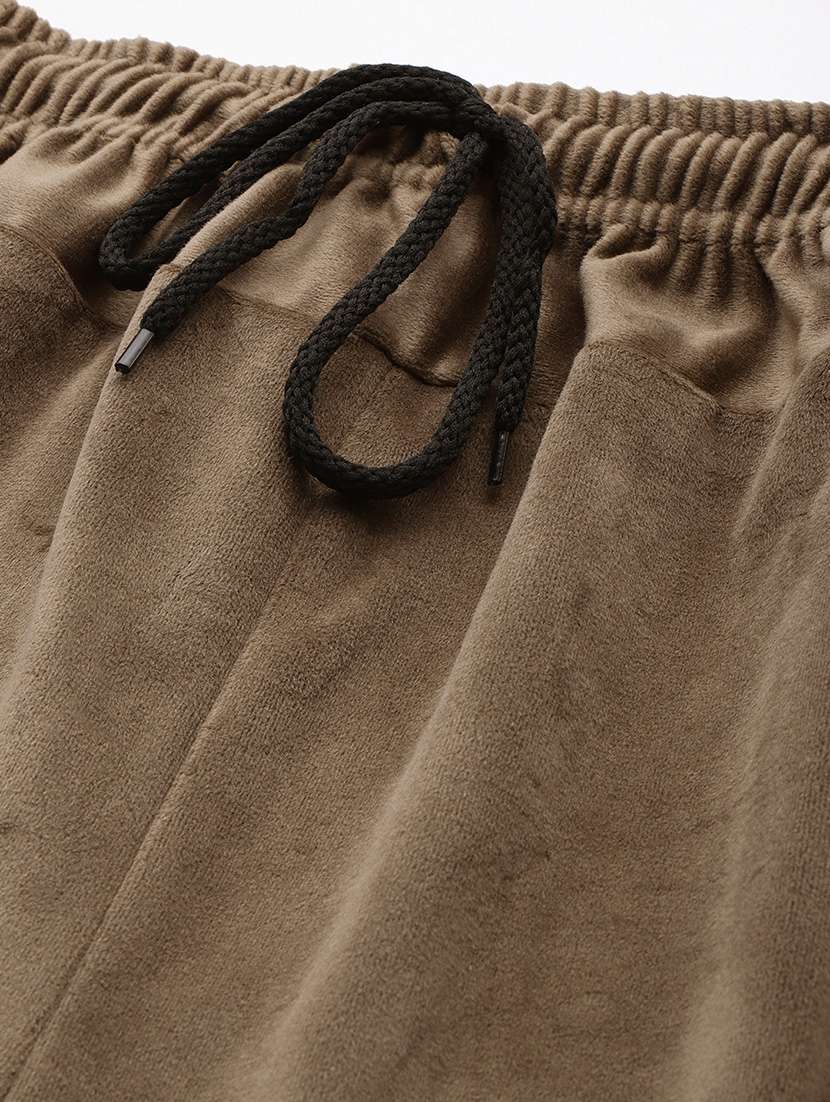 women solid high rise regular track pant - 21673040 -  Standard Image - 4