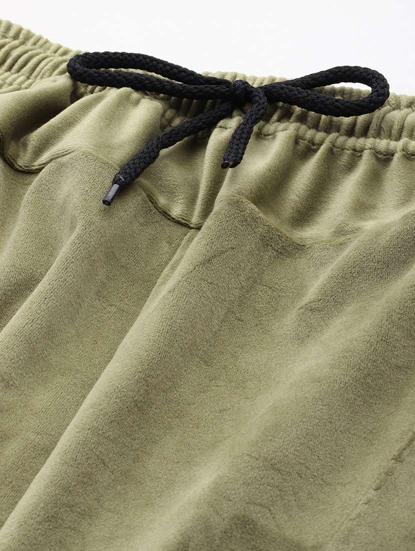 women solid high rise regular track pant - 21673045 -  Standard Image - 4