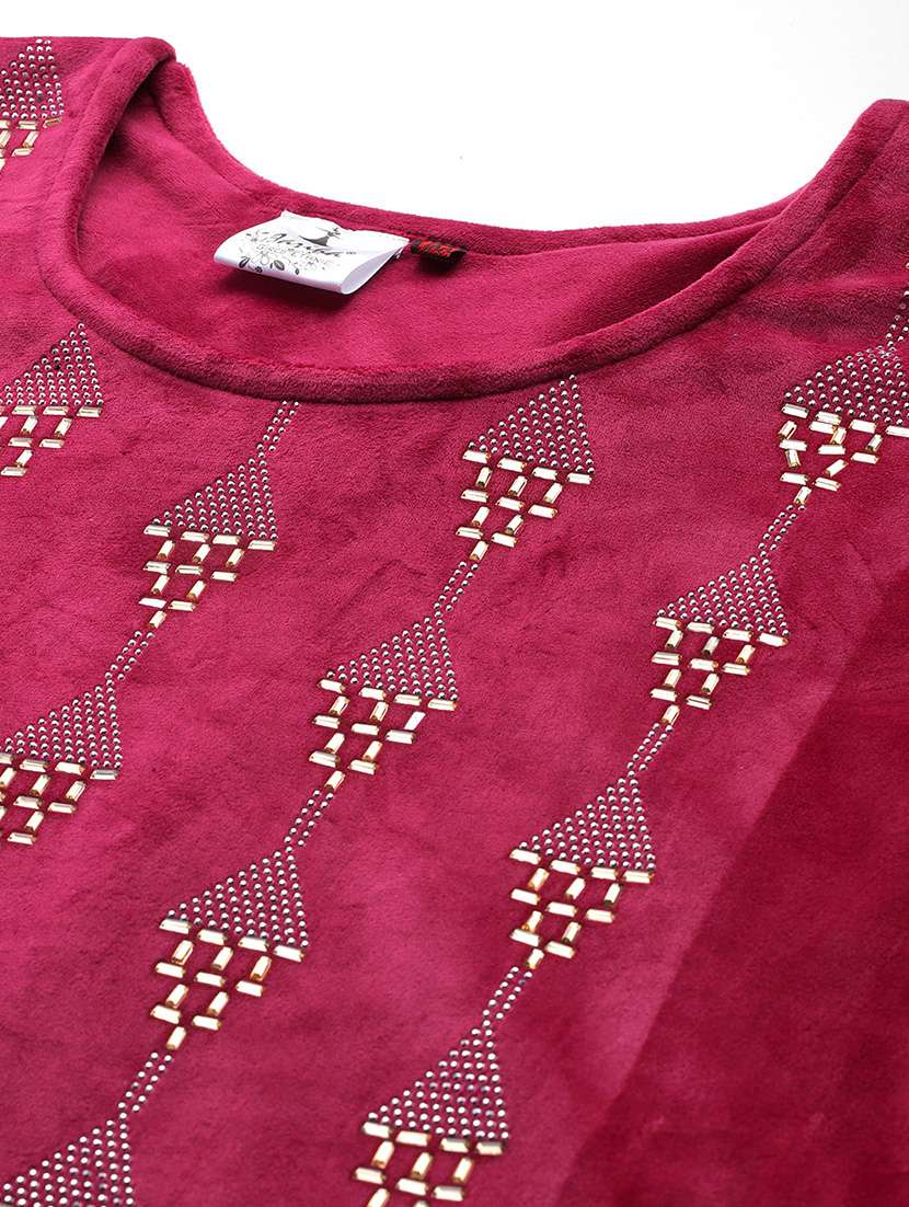 women plus size round neck kurta pant set with dupatta - 21673055 -  Standard Image - 4