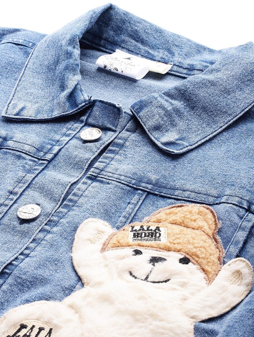 women collared long sleeves denim jacket - 21673080 - Standard Image - 4