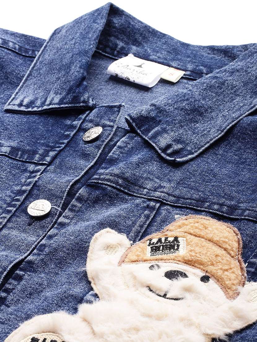 women collared long sleeves denim jacket - 21673081 - Standard Image - 4