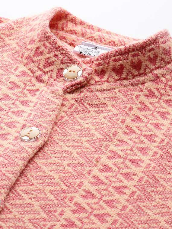 women self designed long sleeves cardigan - 21673159 - Standard Image - 4