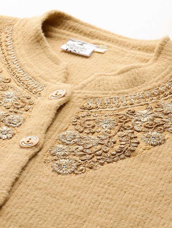 women self designed long sleeves cardigan - 21673170 -  Standard Image - 4