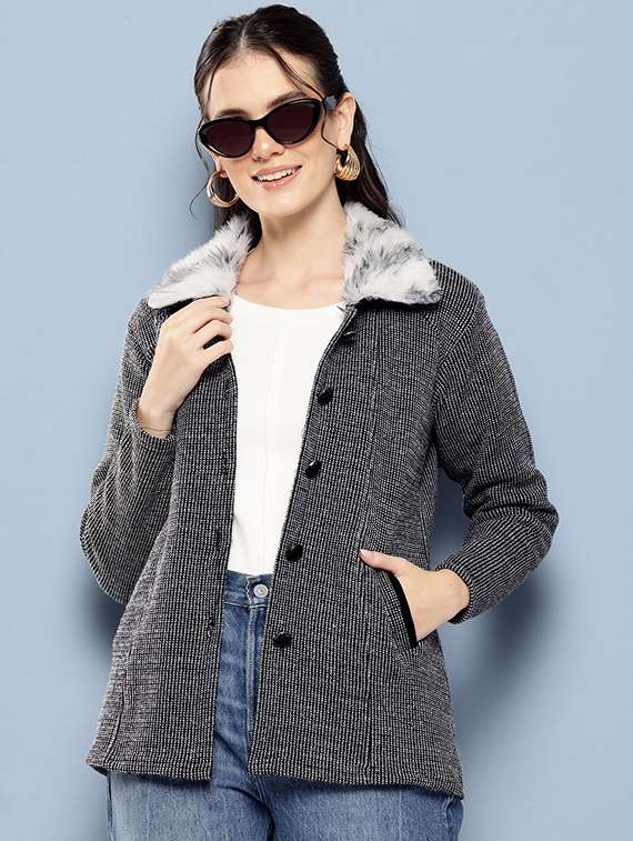 women self designed long sleeves cardigan - 21673173 - Zoom Image - 0