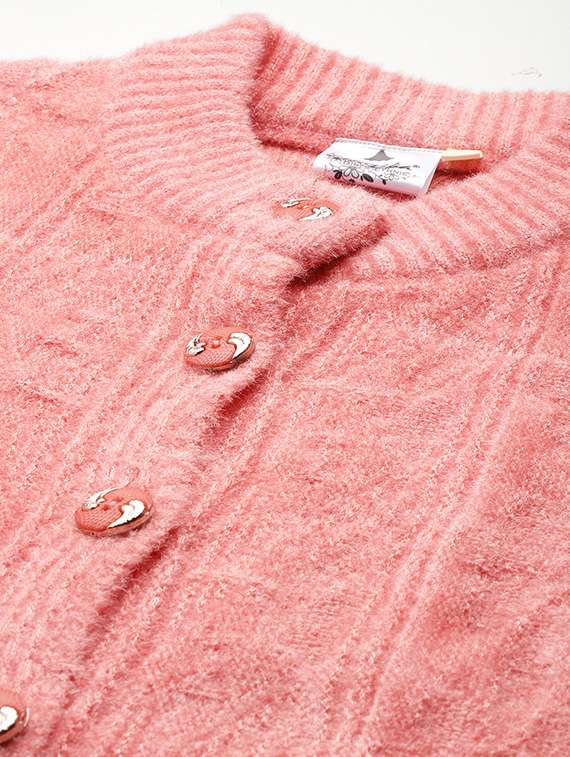 women self designed long sleeves cardigan - 21673176 -  Standard Image - 4