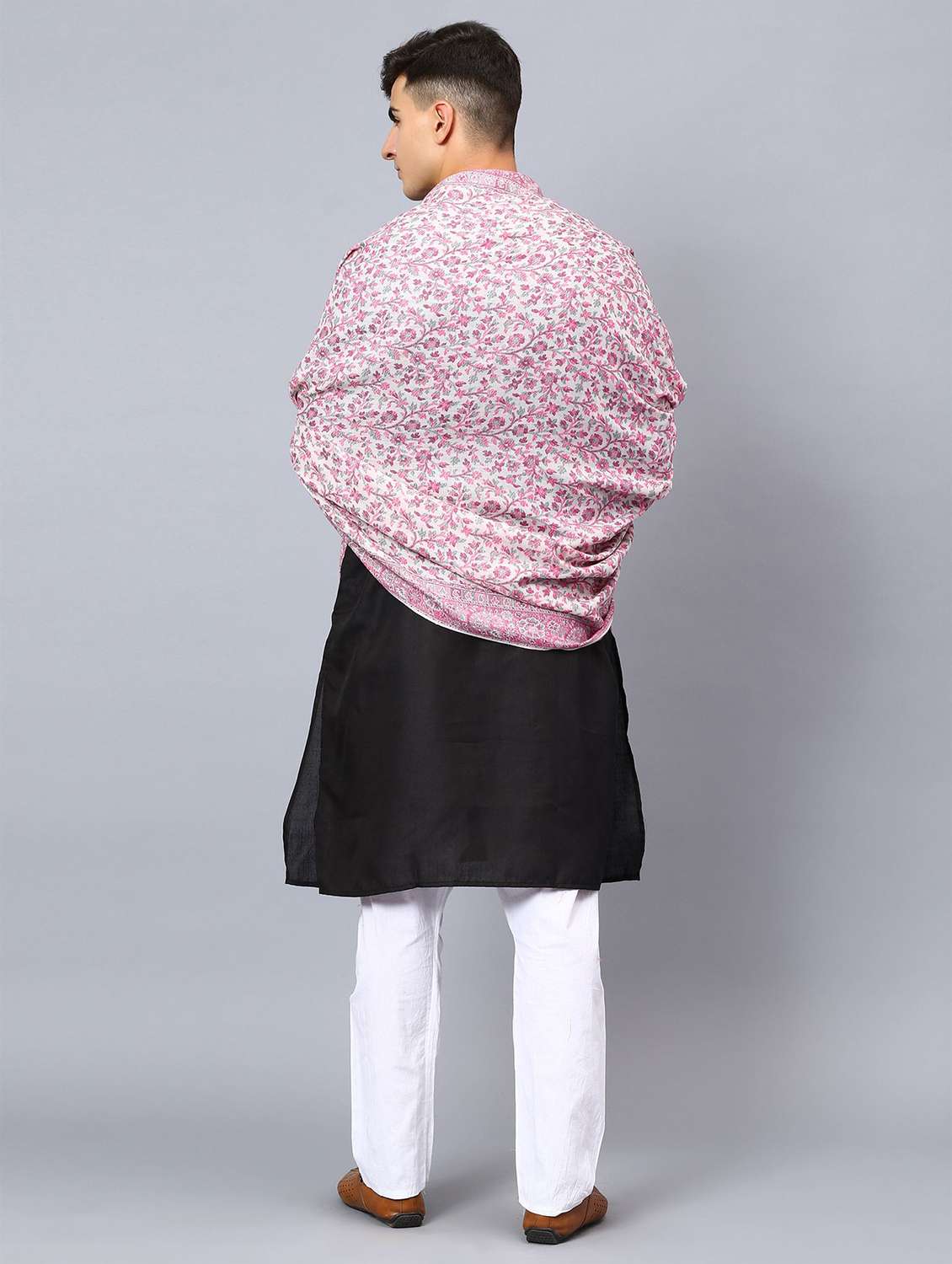 men elegant self design shawl - 21673211 -  Standard Image - 4