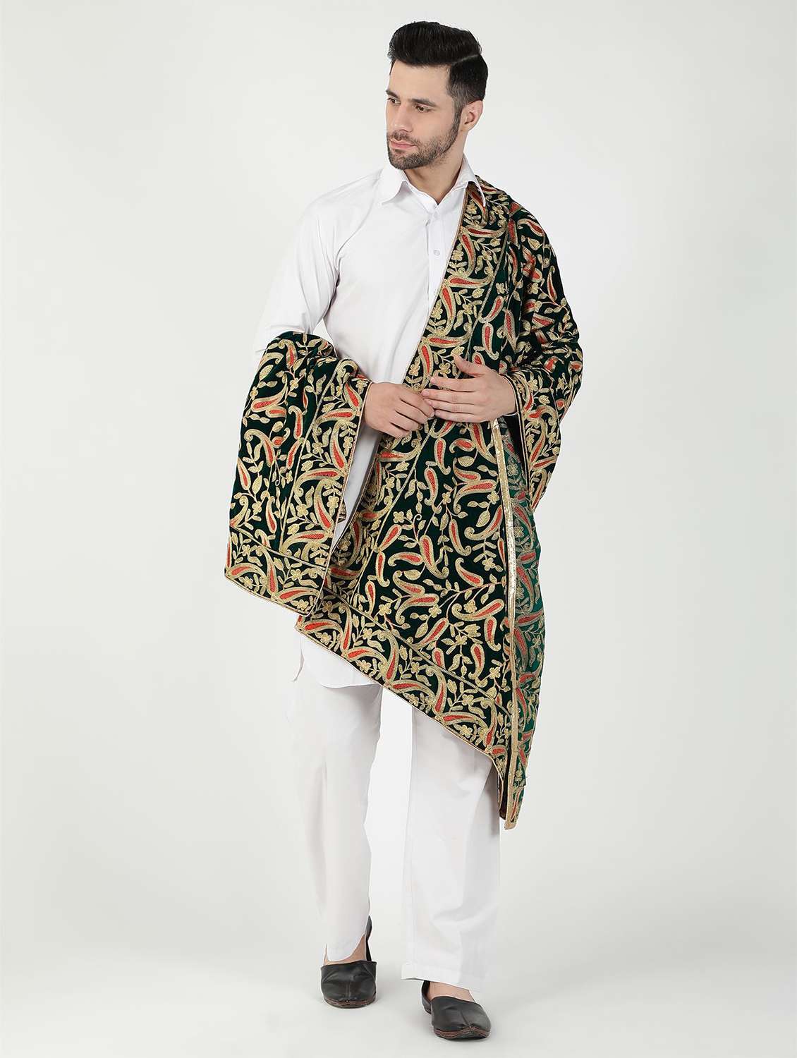 men elegant self design shawl - 21673259 -  Standard Image - 1